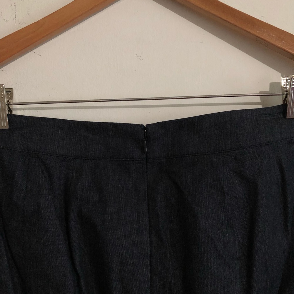 Loft | COTTON Dark Chambray Skirt - Picture 4 of 5